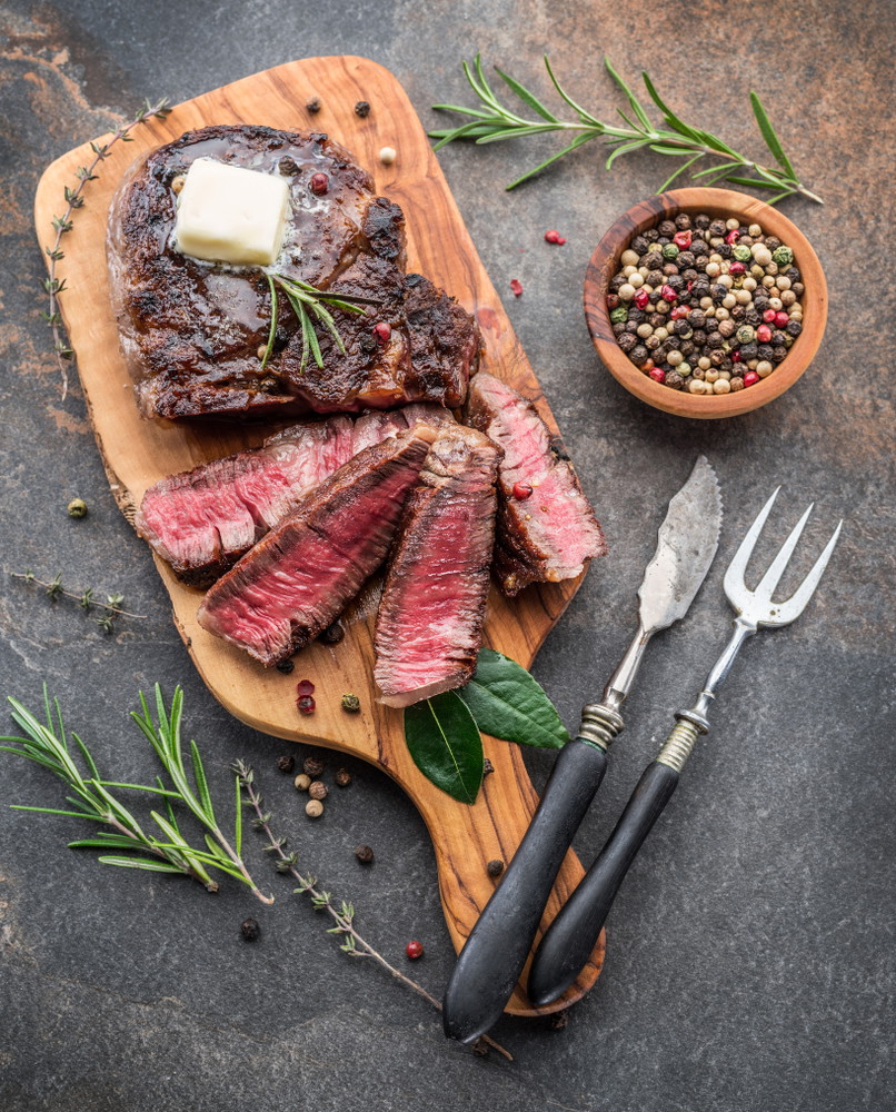 Rib Eye Steak with Herb Butter