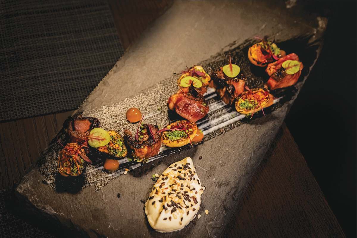Beef Tongue and Quail Eggs
