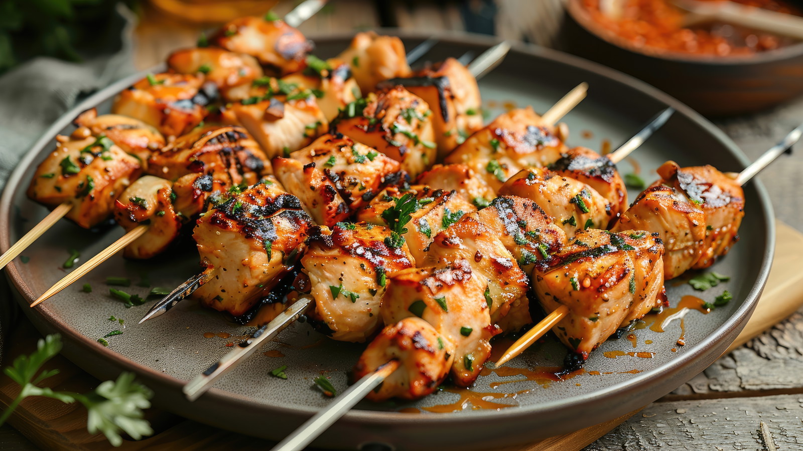 Image of Sriracha Lime Grilled Chicken Skewers