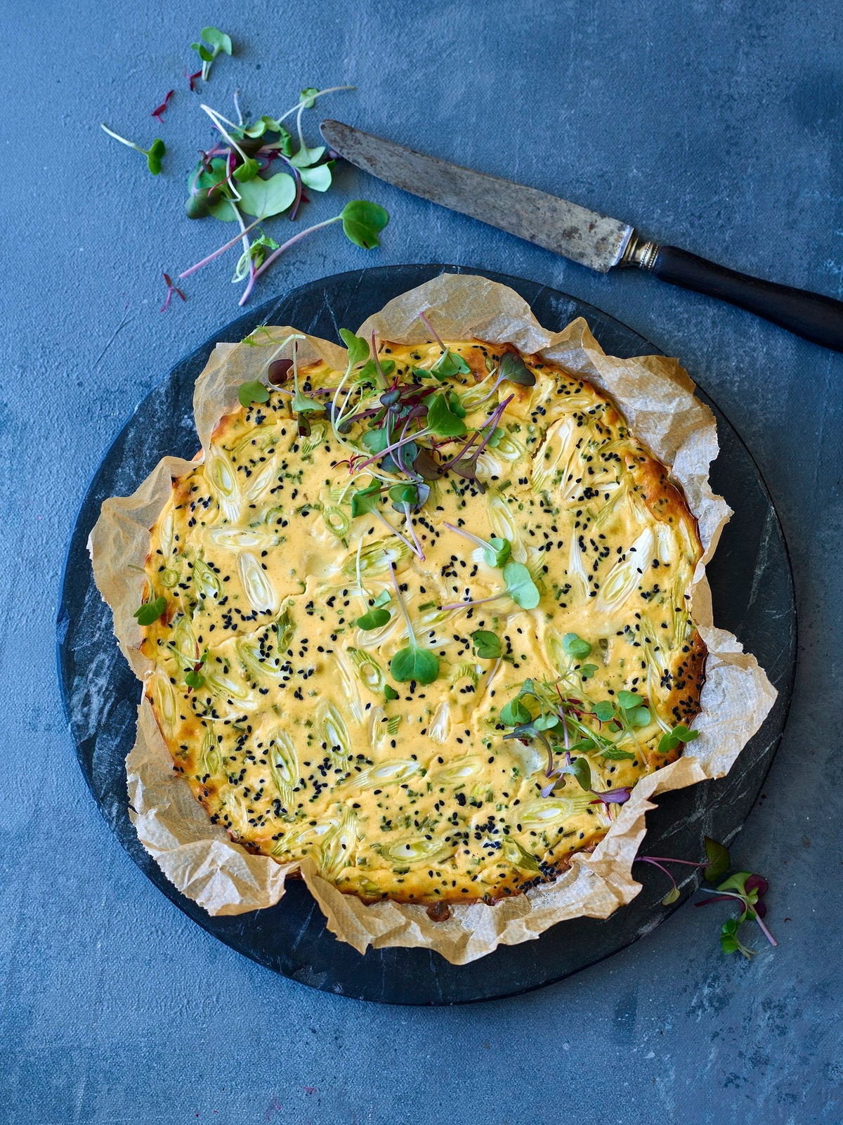 Baked Warm Roquefort Cheescake