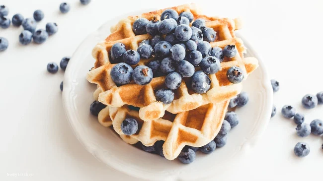 Image of Blueberry Collagen Protein Waffles