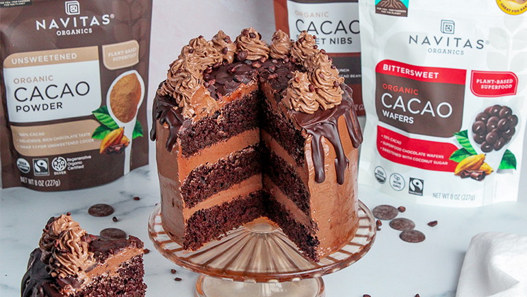 Image of Vegan Triple Chocolate Cake Recipe