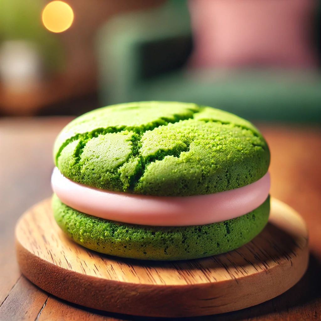 Image of Matcha Sugar Cookie Sandwiches