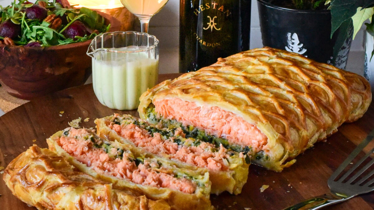 Image of Salmon en Croûte with Leeks