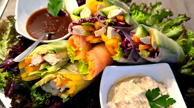Image of Reispapier Sommerrollen mit Dip
