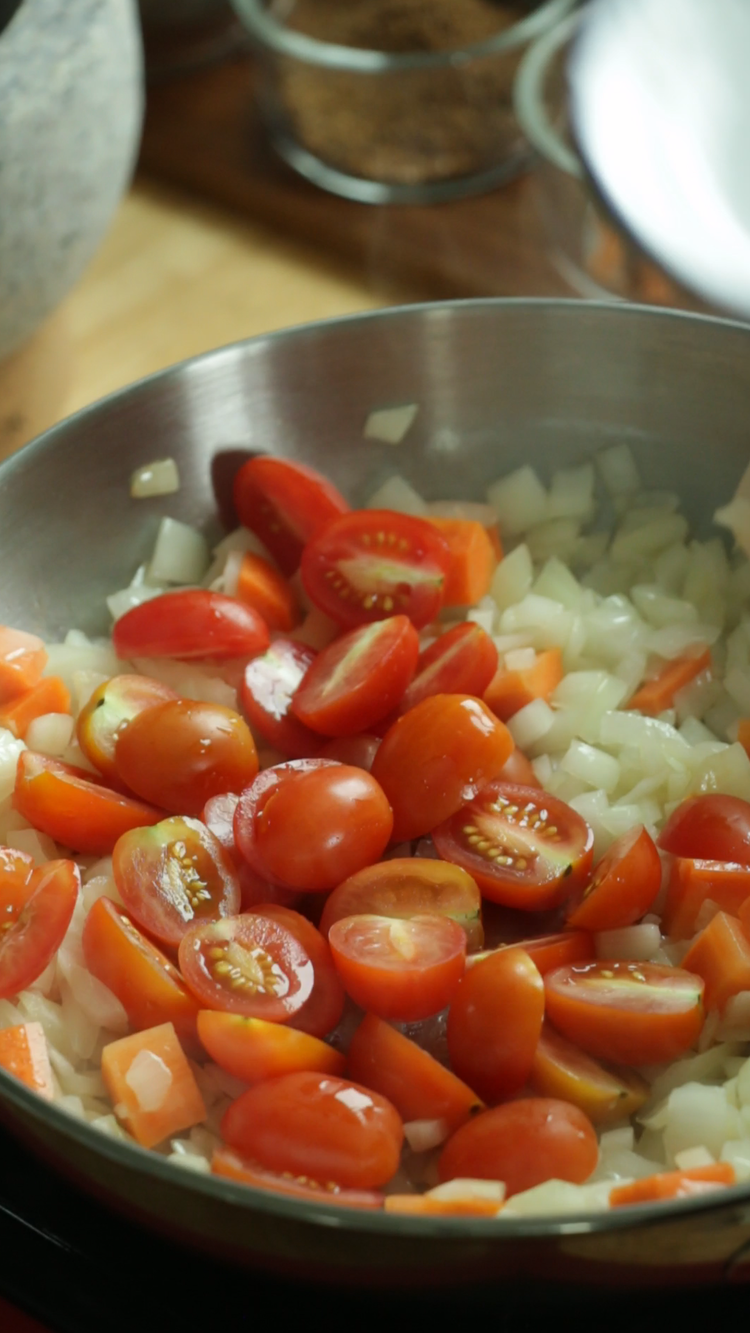 Image of Heat a pan over low heat, add rice bran oil,...