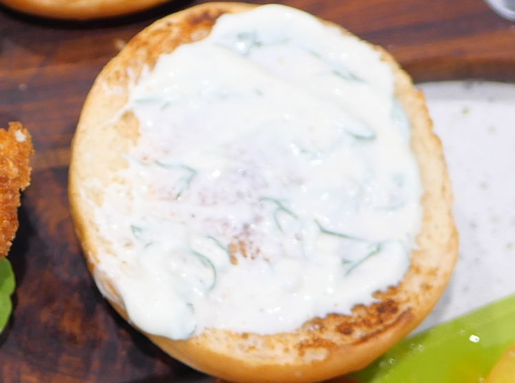 Image of Spread a generous amount of roasted garlic & dill aioli...