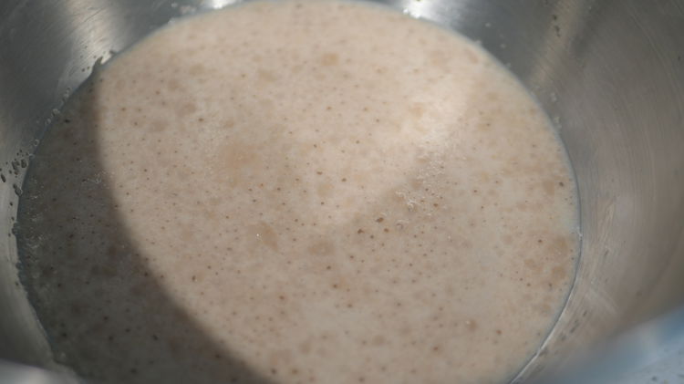 Image of 1. In a large bowl, mix warm milk, yeast, and...