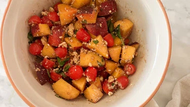 Image of Peachie Caprese Salad