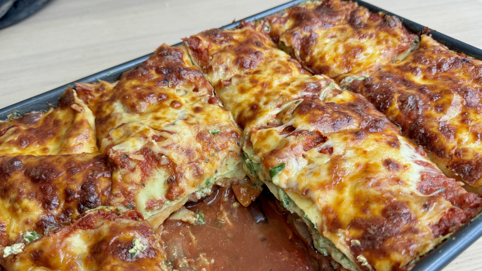 Image of Spinach, Ricotta and Roast Vegetable Lasagna