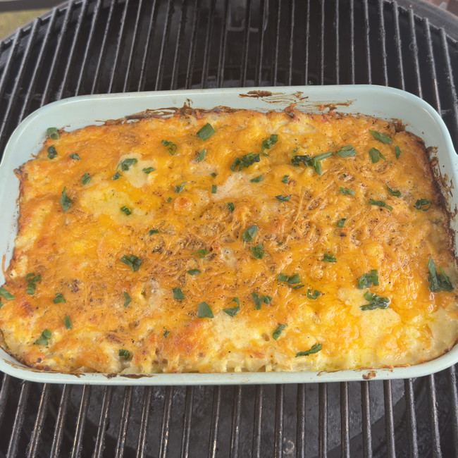 Image of Cheesy Green Chili Hash Brown Casserole