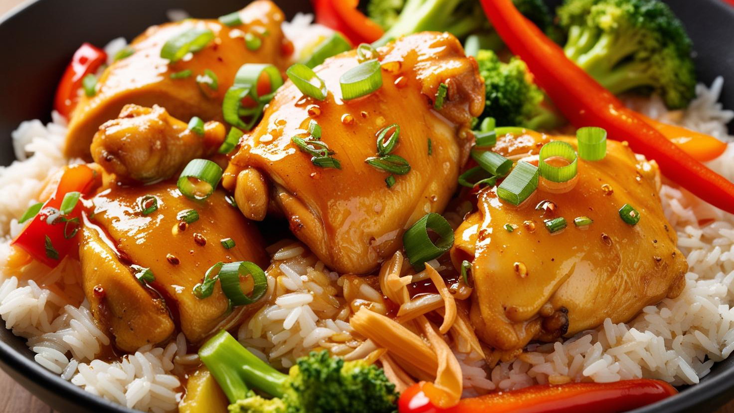 Image of Honey-Ginger Chicken with Rice