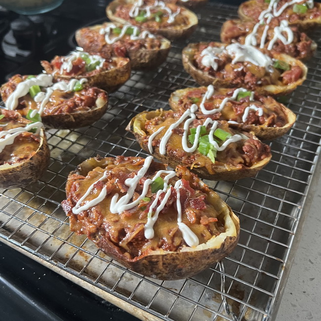 Image of Chili Stuffed Potato Skins