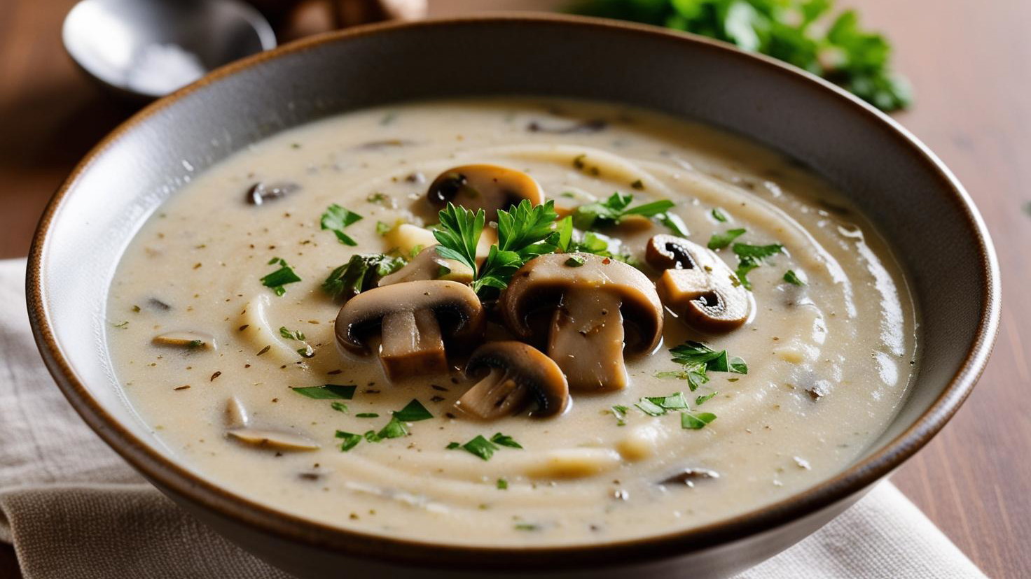 Image of Homemade Low Sodium Cream of Mushroom Soup