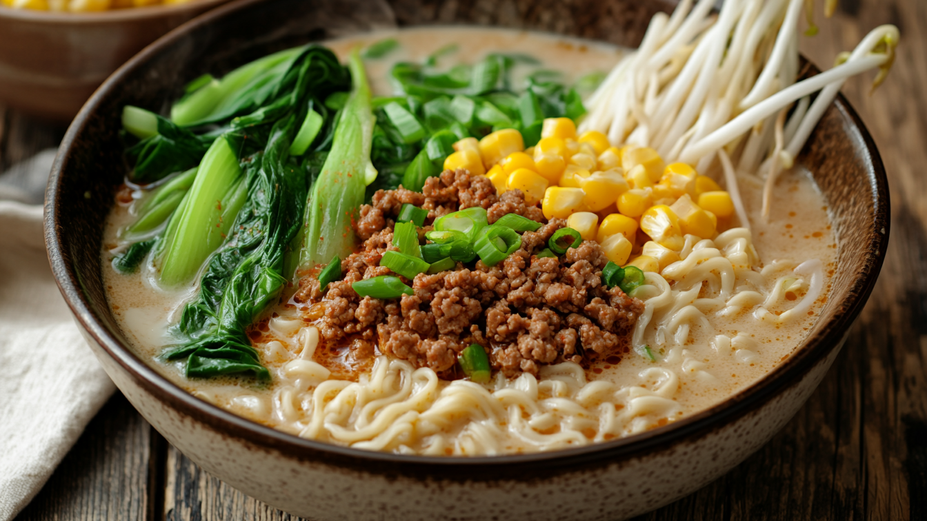 Image of Vegane Tantanmen – Japanische Ramen mit aromatischer Sesam-Brühe