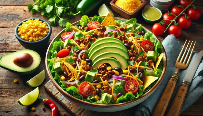 Image of Taco Salad with Creamy Cilantro Lime Dressing