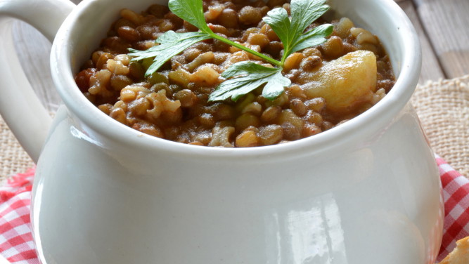 Image of Lentils stew with potatoes