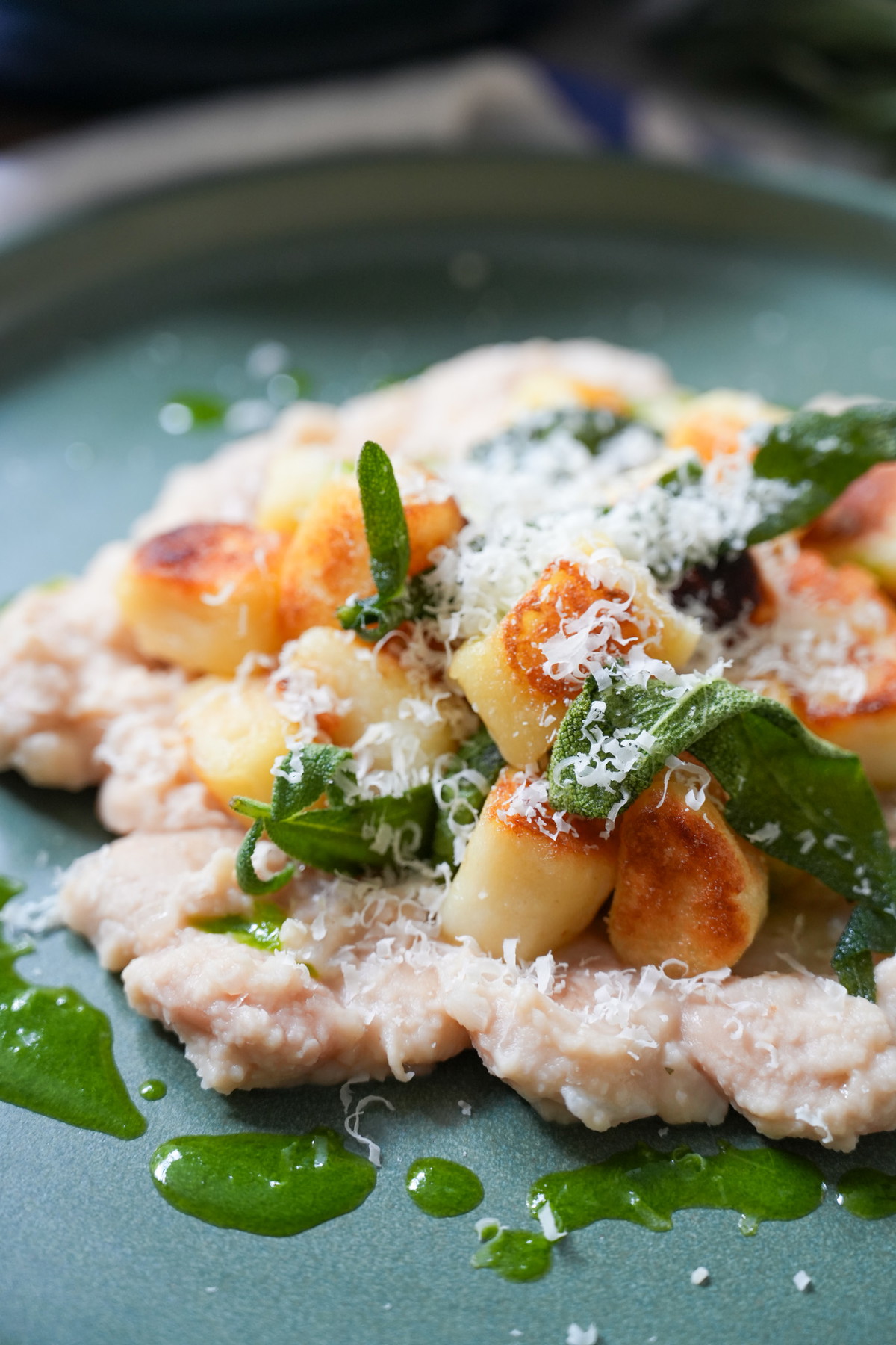 Crispy Sage Gnocchi & Herb Drizzle