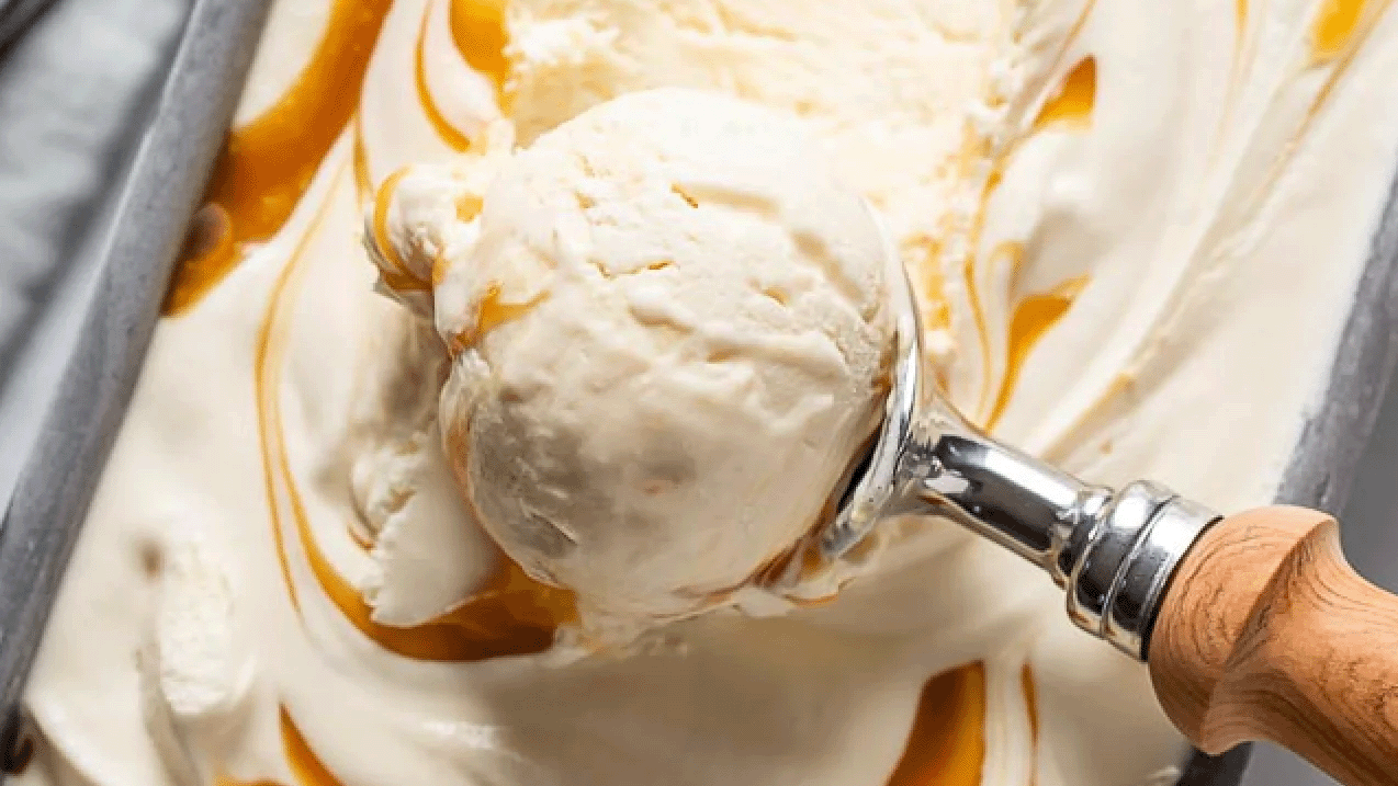 Image of Salted Caramel Ice Cream with Gourmet Salt