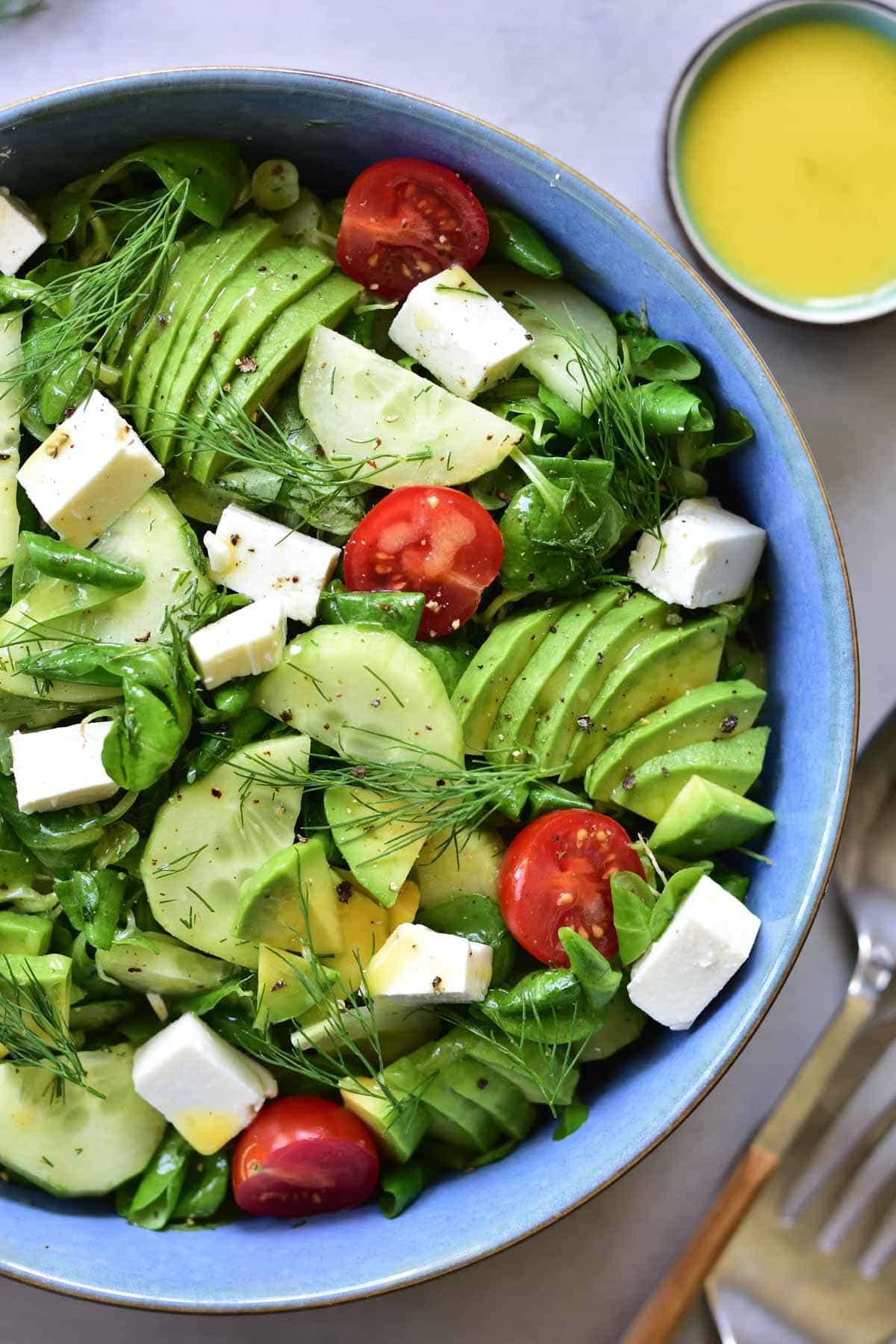 Crisp & Creamy: Little Gem Lettuce, Avocado, and Tomato Salad