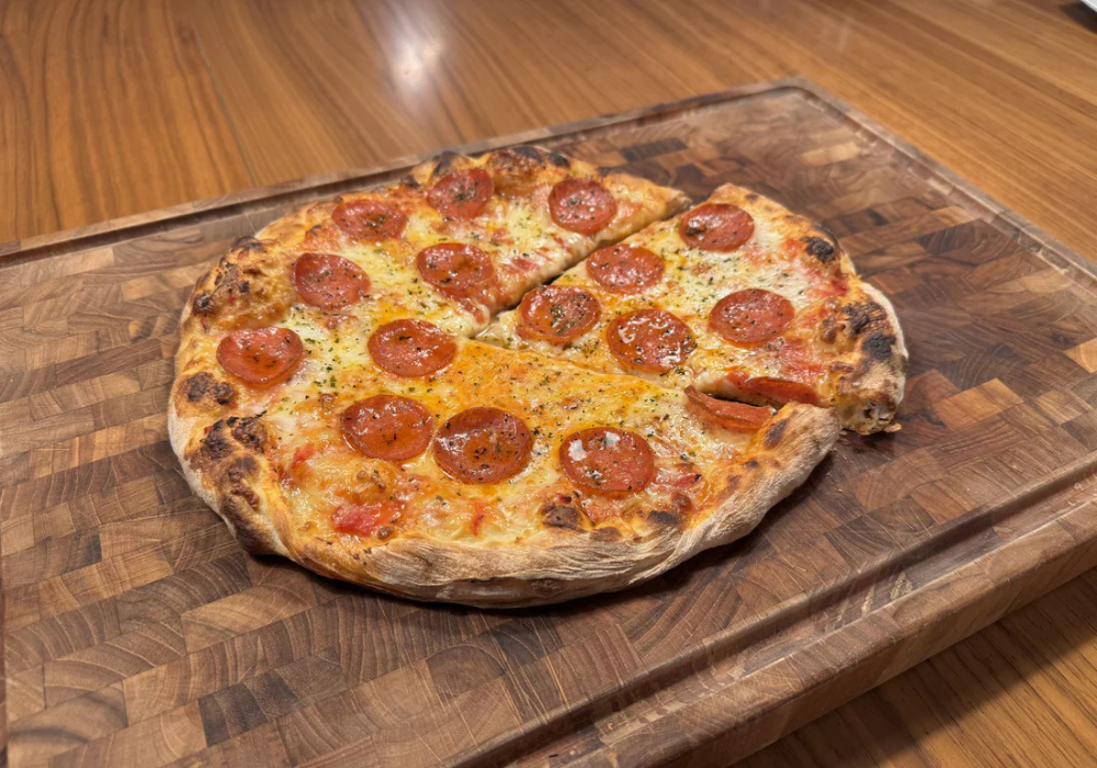 New York pizza recept - Pepperonipizza