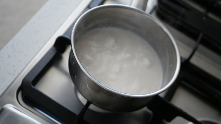 Image of Stir in the fonio, cinnamon, vanilla extract, salt, and sweetener...