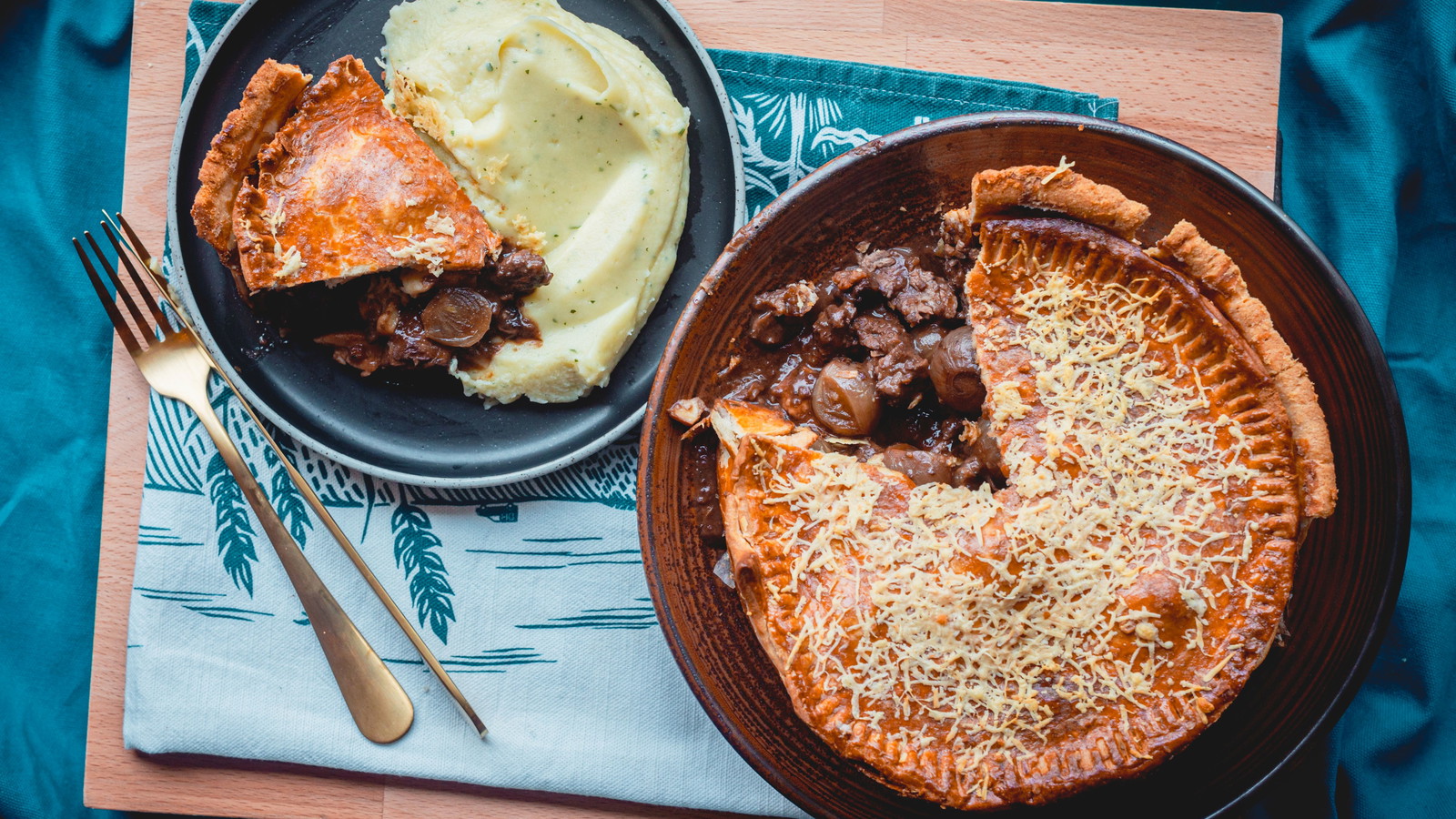 Image of Beef and pickled shallot pie