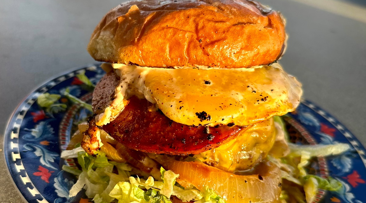 The BEST Grilled Bologna Burger