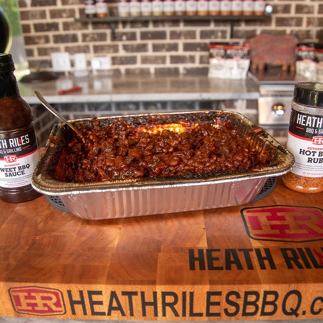 Smoked brisket baked beans