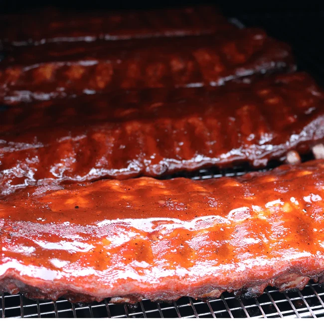 Baby Back Ribs in a smoker