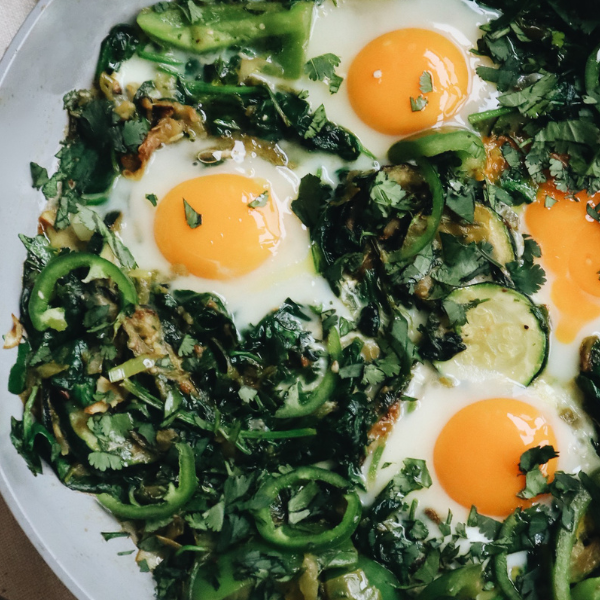 Green Shakshuka Recipe with Olive Oil for Savory Brunch – kyoord