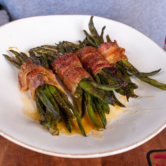 Bacon wrapped green beans