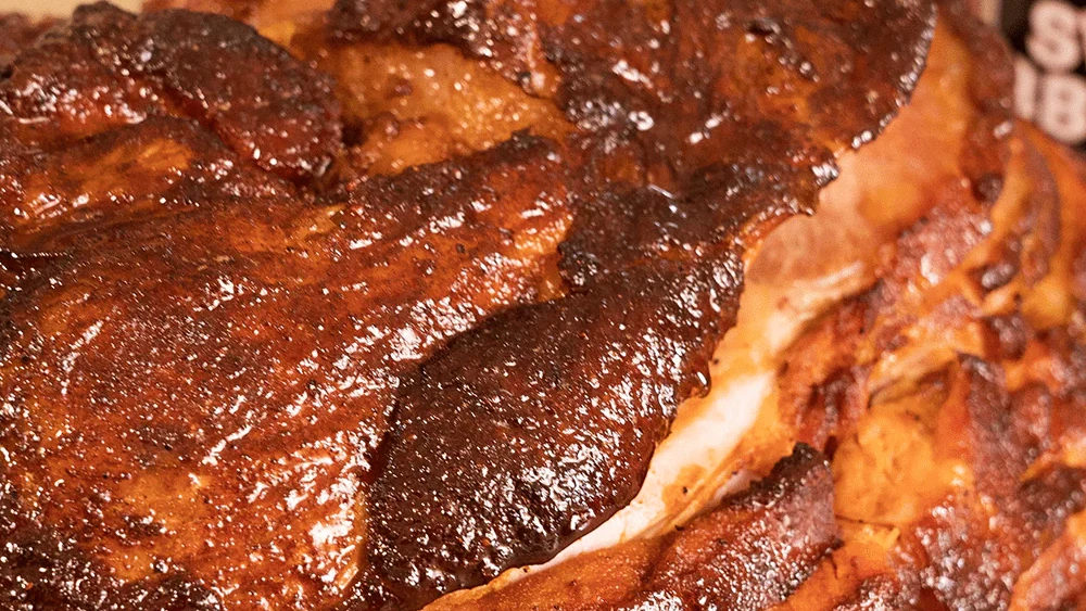 Image of Maple Bourbon Glazed Ham Recipe on the PK Grill