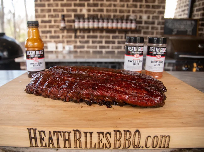 Rack of competition-style ribs