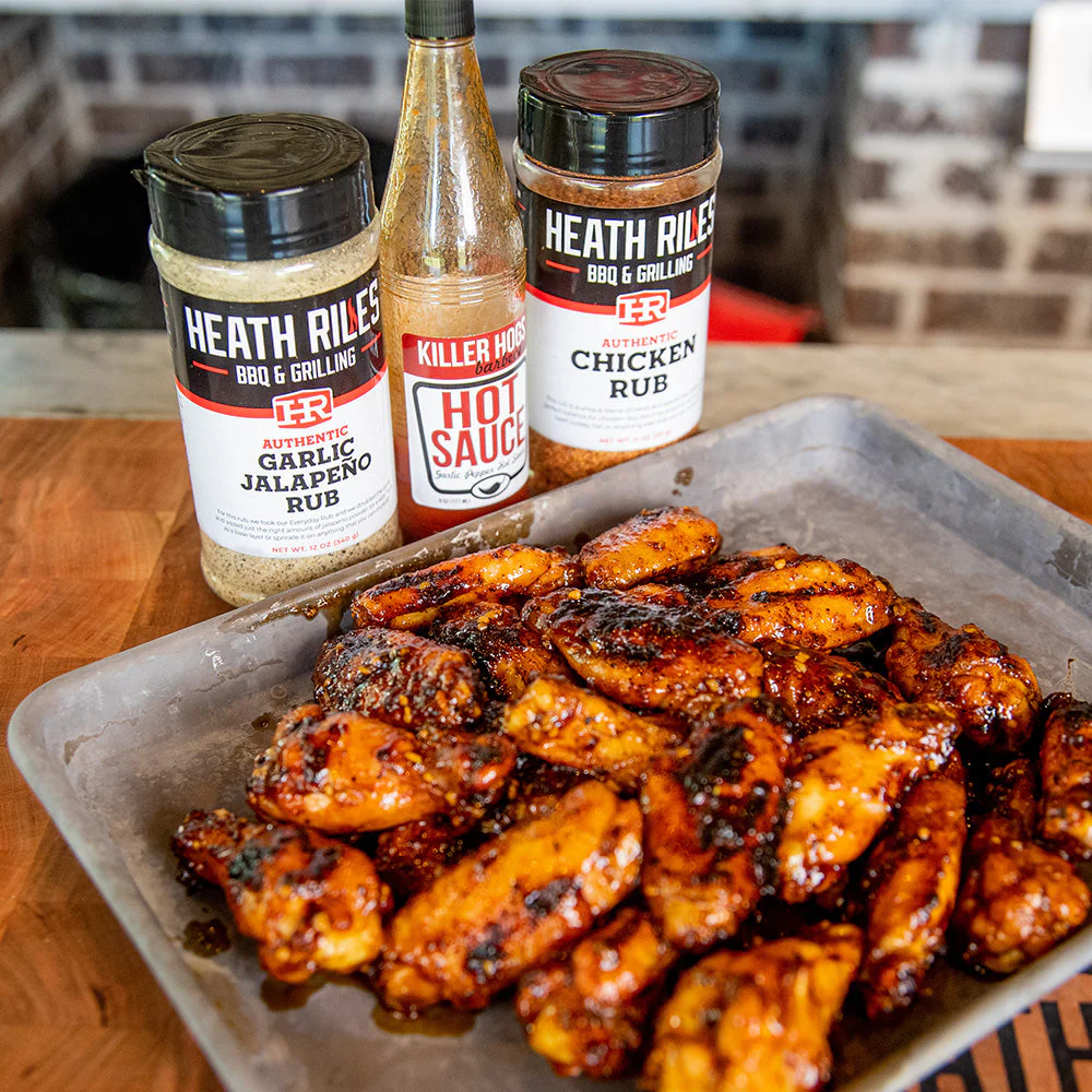 Grilled Buffalo Wings on the Goldens' Cast Iron