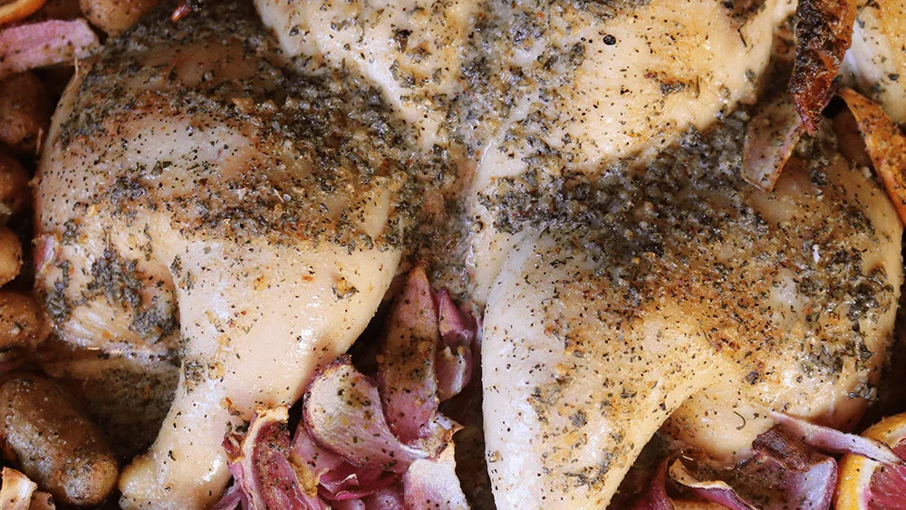 Image of Roasted Garlic & Herb Chicken Recipe on the Pellet Grill