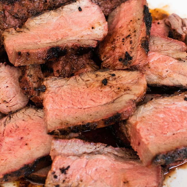 Reverse seared wagyu tri tip steak