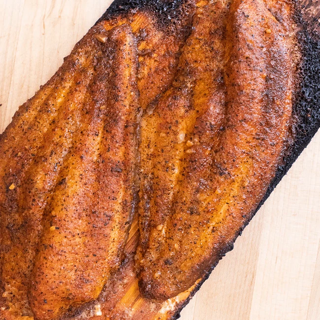 Cedar plank catfish