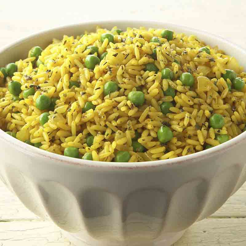 Turmeric Rice with Peas