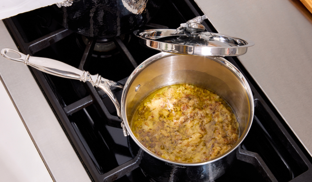 Bagna cauda (Piedmont’s garlic and anchovy hot dip)
