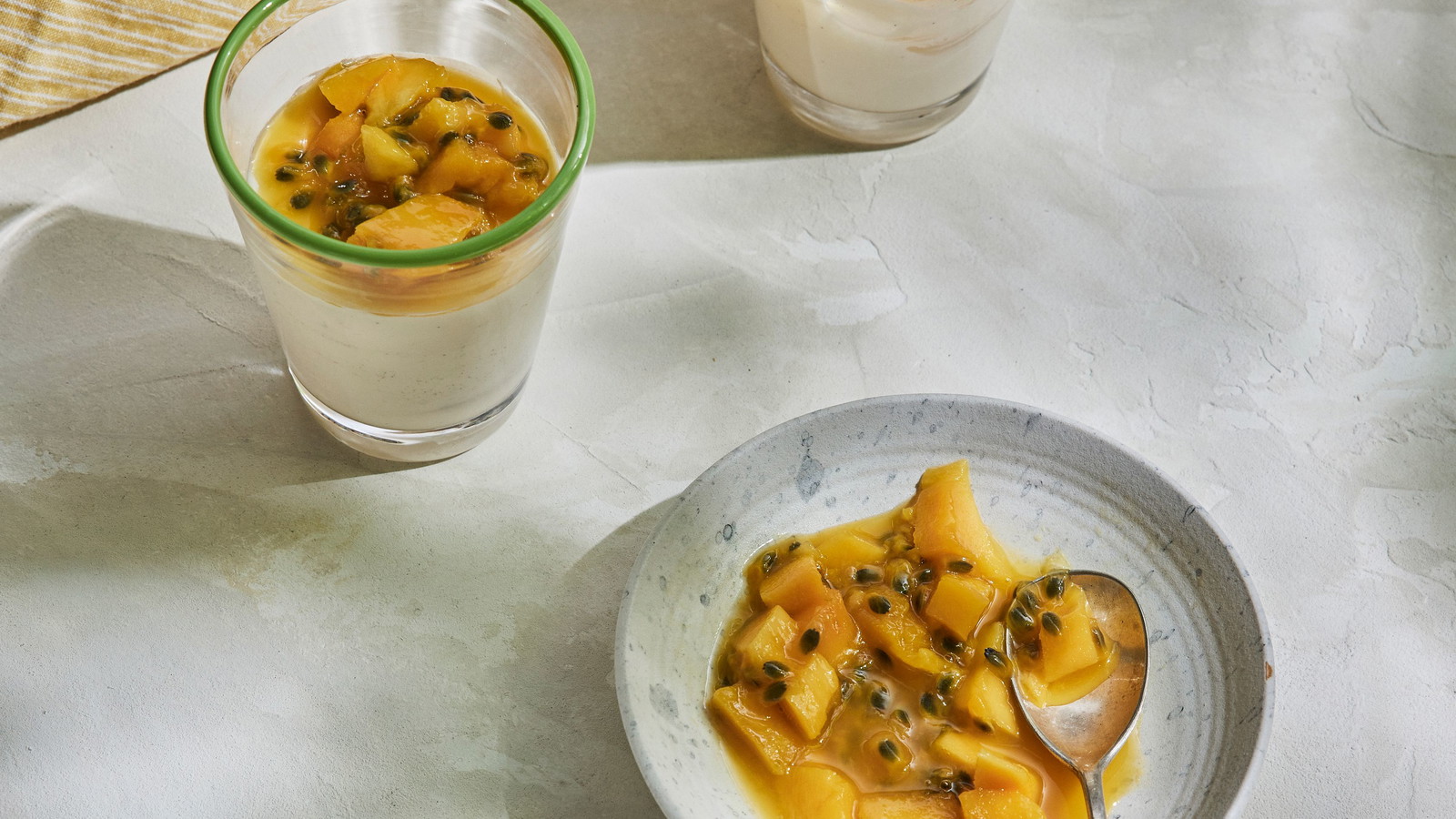 Image of Panna Cotta with Mango and Passion Fruit