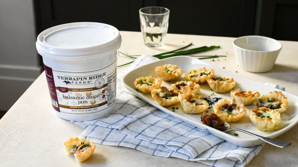 Image of French Onion Soup Bites with Balsamic Onion Jam