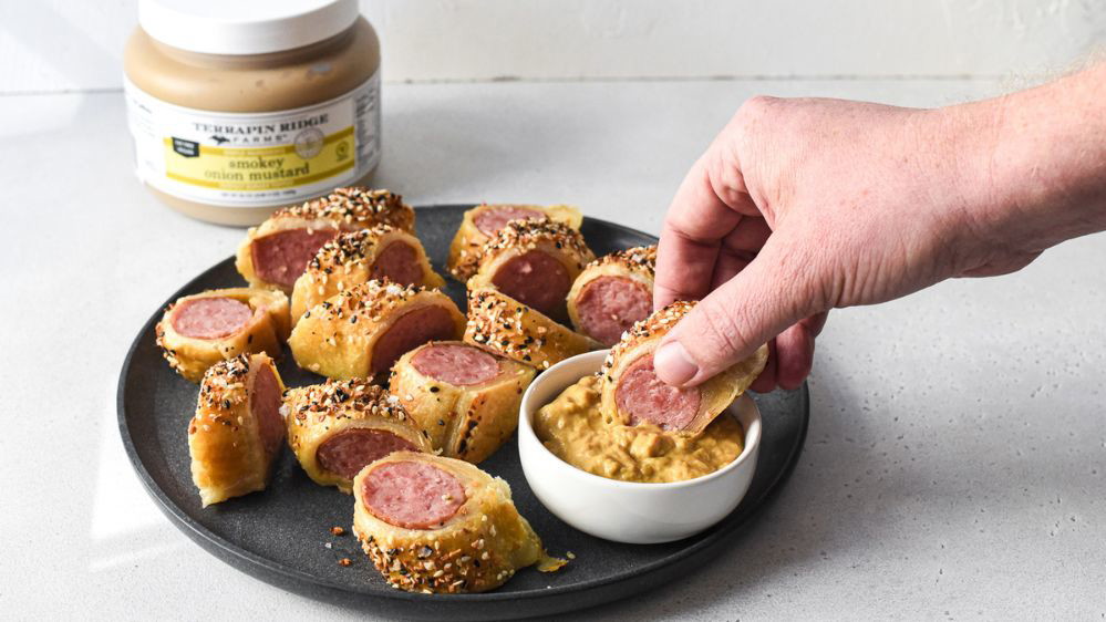 Image of Smokey Onion Mustard Kielbasa Pigs in a Blanket