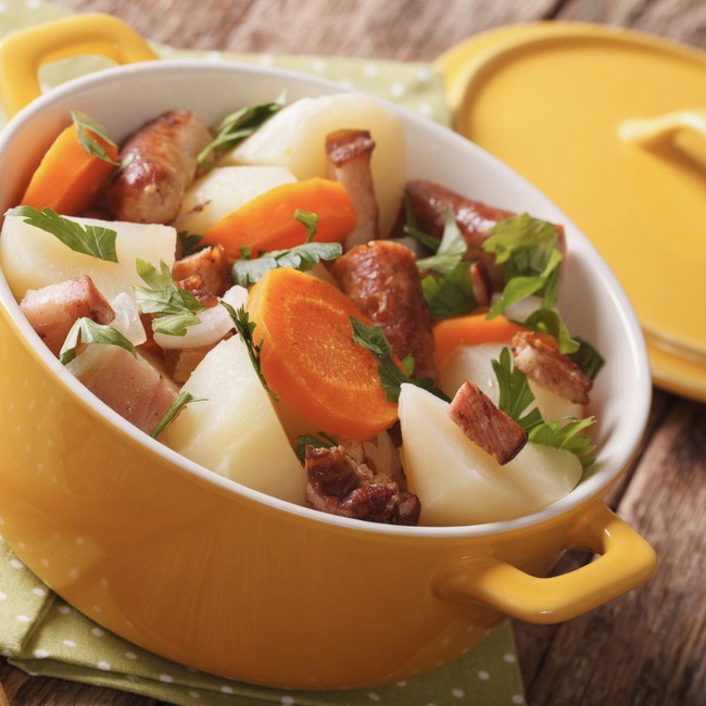 Image of dublin coddle (irish sausage and potato stew) 