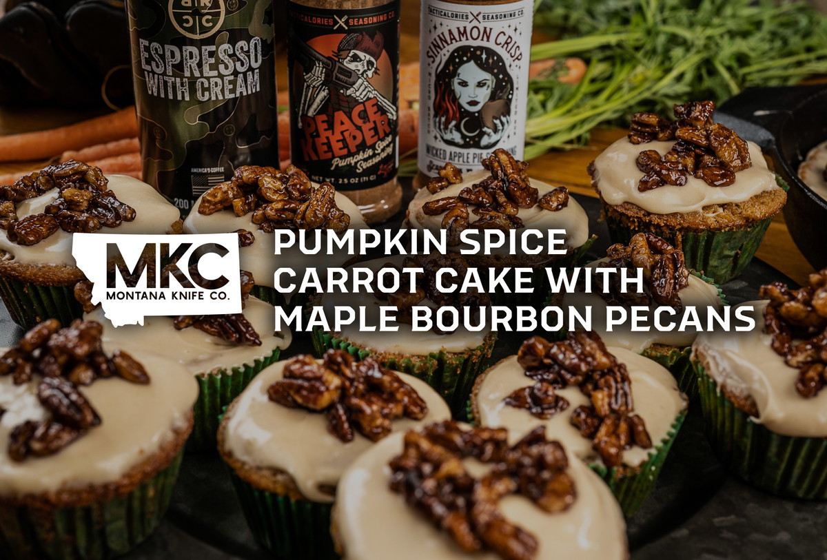 Pumpkin Spice Carrot Cake With Maple Bourbon Pecans