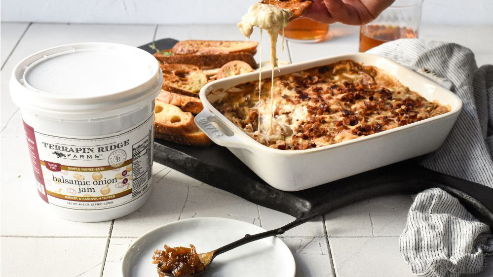 Image of French Onion Soup Dip with Balsamic Onion Jam