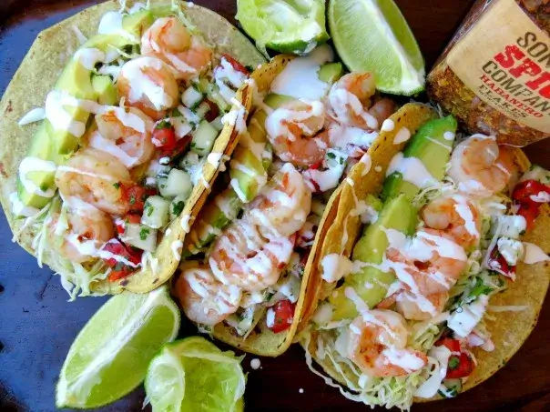 Image of For Assembly: Layer shrimp onto cabbage and top with remaining ingredients.
