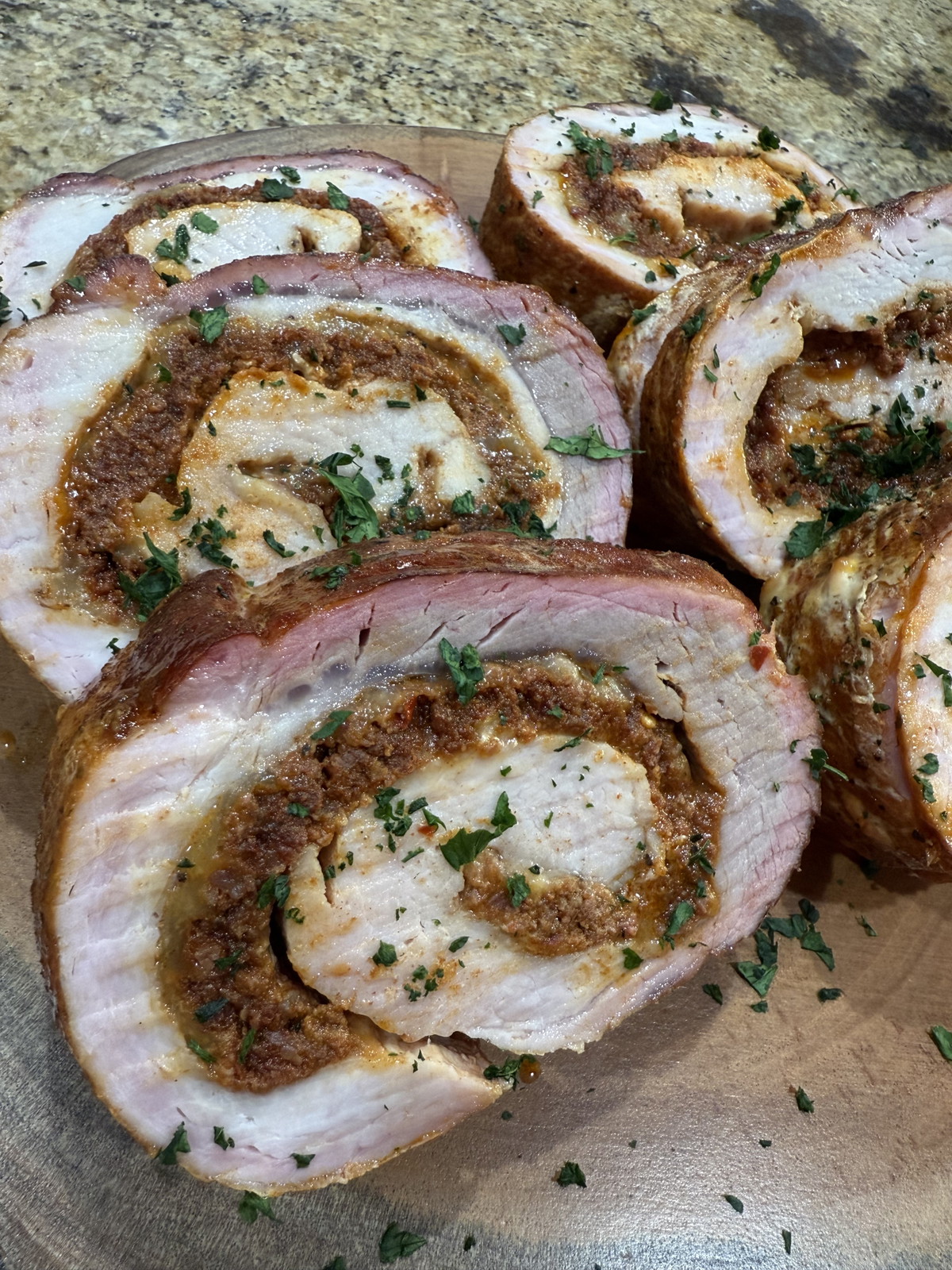 Chorizo and Cheese Stuffed Pork Loin