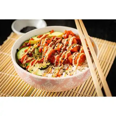 Image of Garnish with black sesame. 