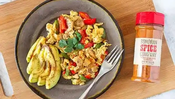 Image of Scrambled Eggs with Trinidad Scorpion Pepper Recipe